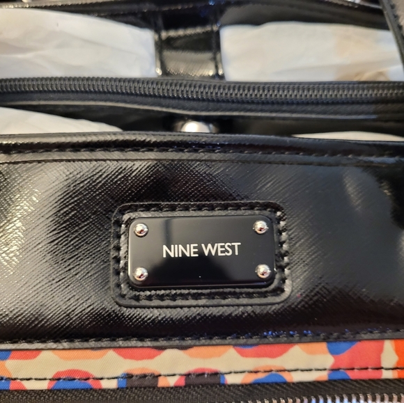 Nine West Black, Pink, & Blue Polka-Dot Tote Bag! 💙 - Picture 2 of 12